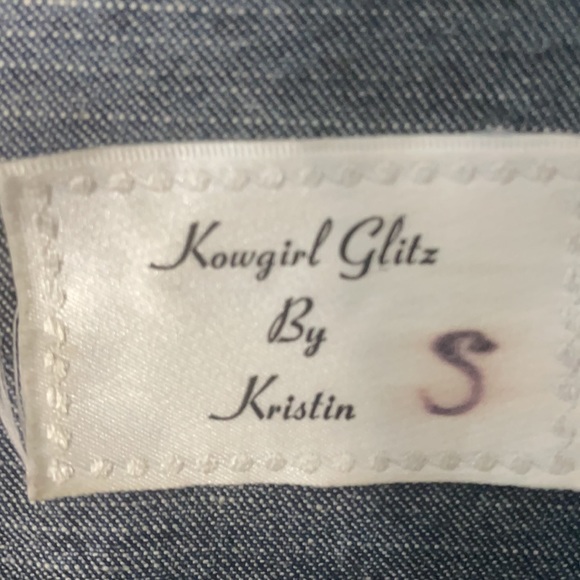 Beautifully designed Bling Jean Jacket with Cowhide detail - Picture 7 of 8